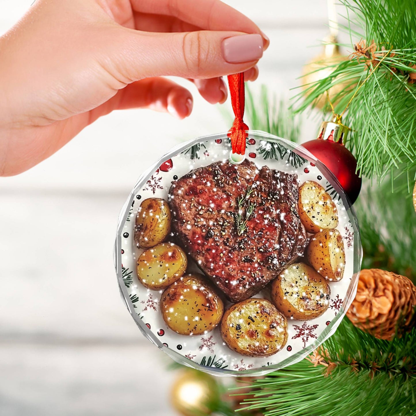 Steak and Potatoes Close up Design 3