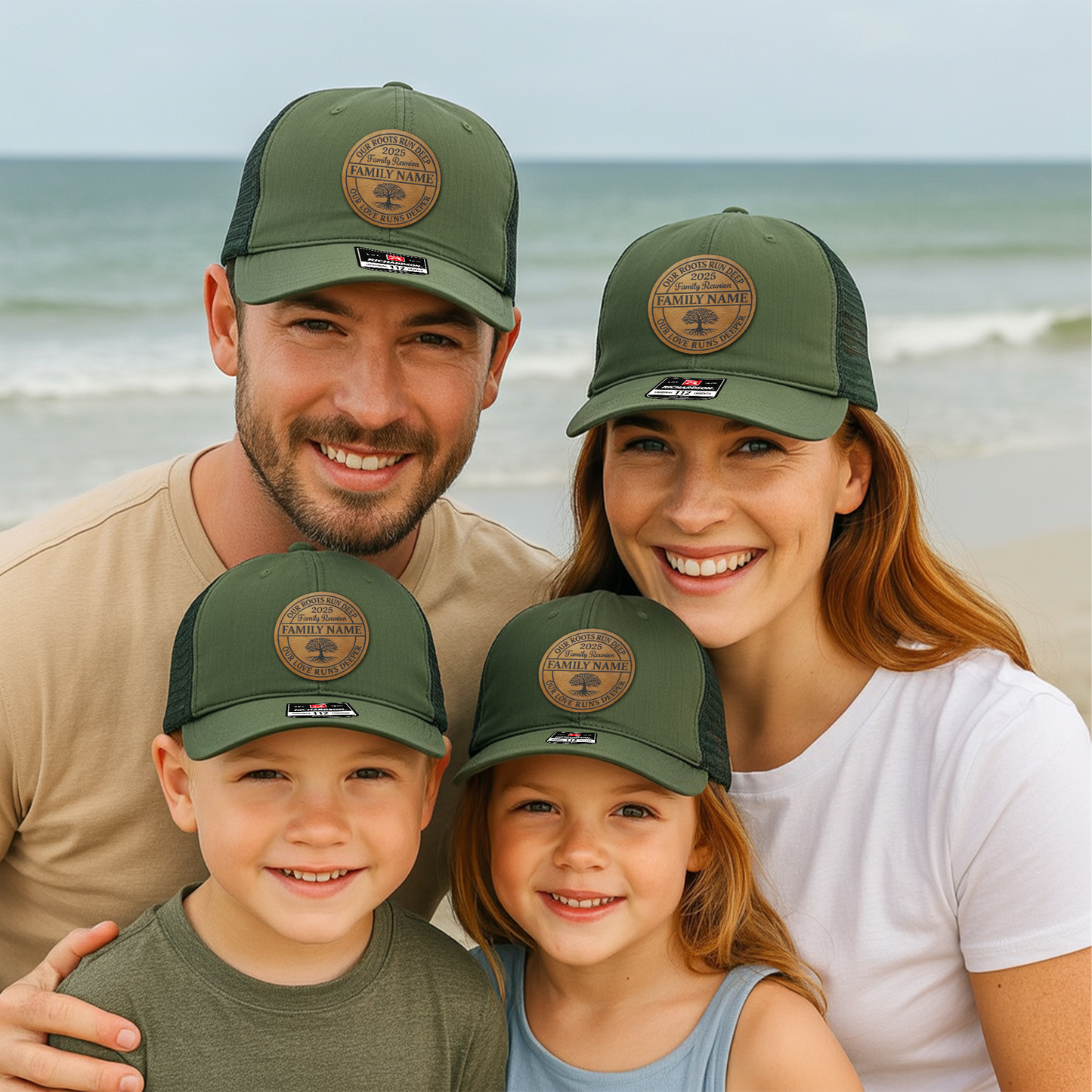 Custom Family Trucker Hat – “Our Roots Run Deep” Personalized 2025 Reunion Cap for Adults & Kids VHA163