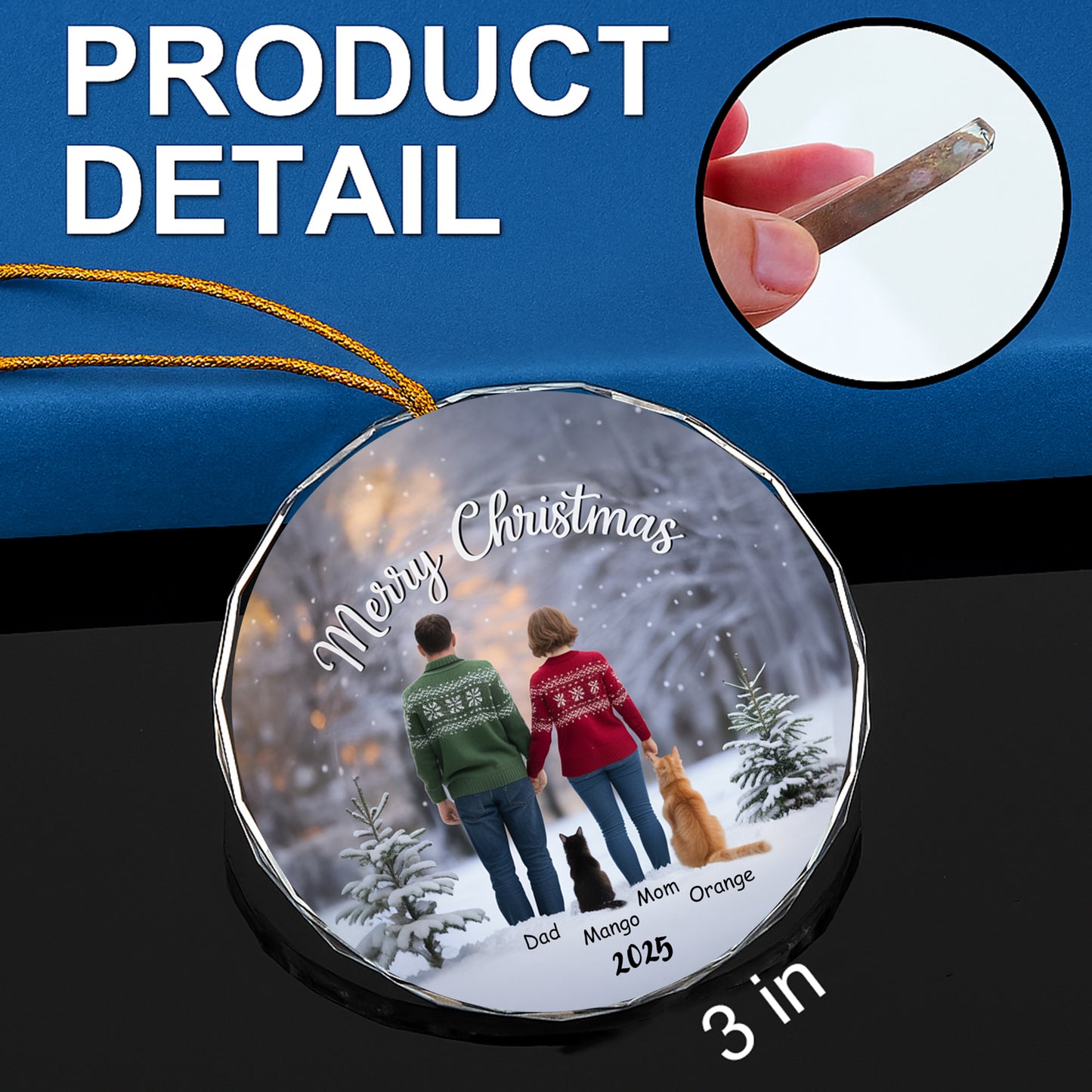 Personalize Family Christmas Ornament