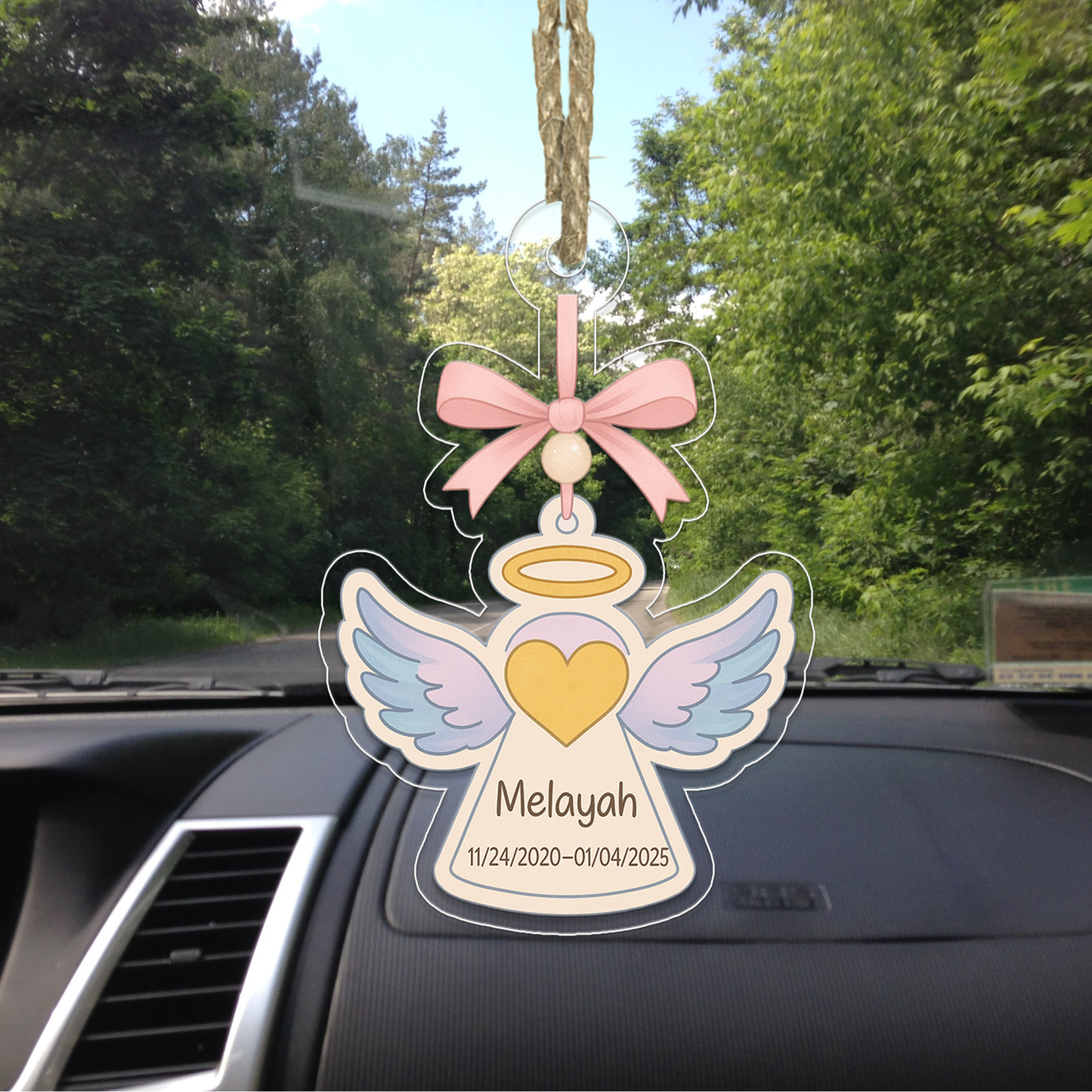 Personalized Angel Wing Ornament, Custom Name Christmas Ornament, Baptism Gift, Memorial Ornament, Christmas Home Decor, Xmas Gift