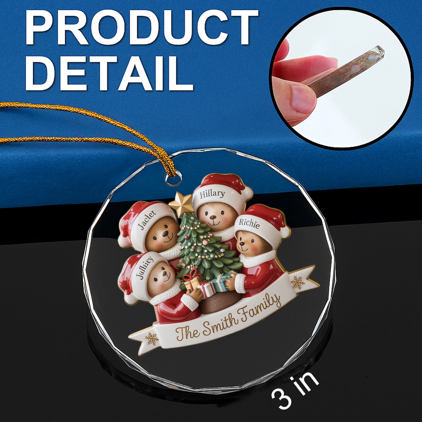 Personalize Christmas Family Ornament 3
