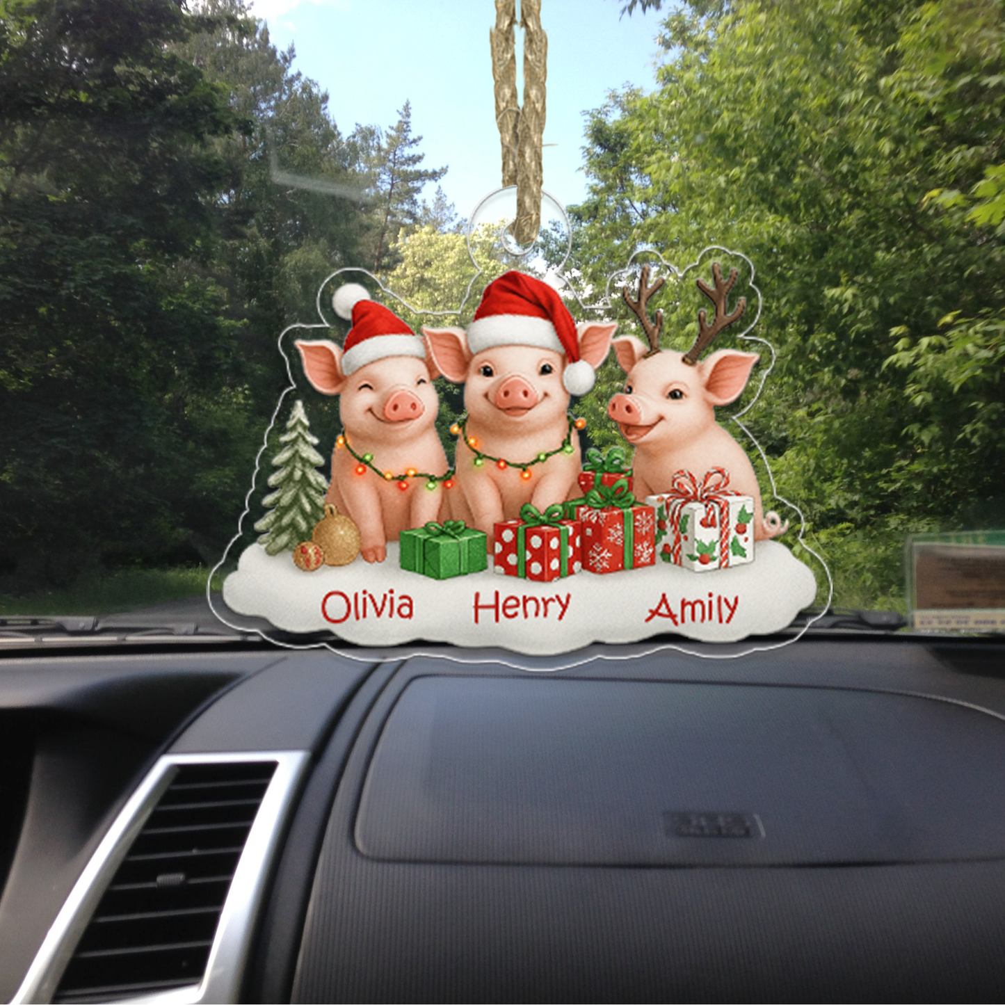Custom Name Xmas Pig Animal Lover