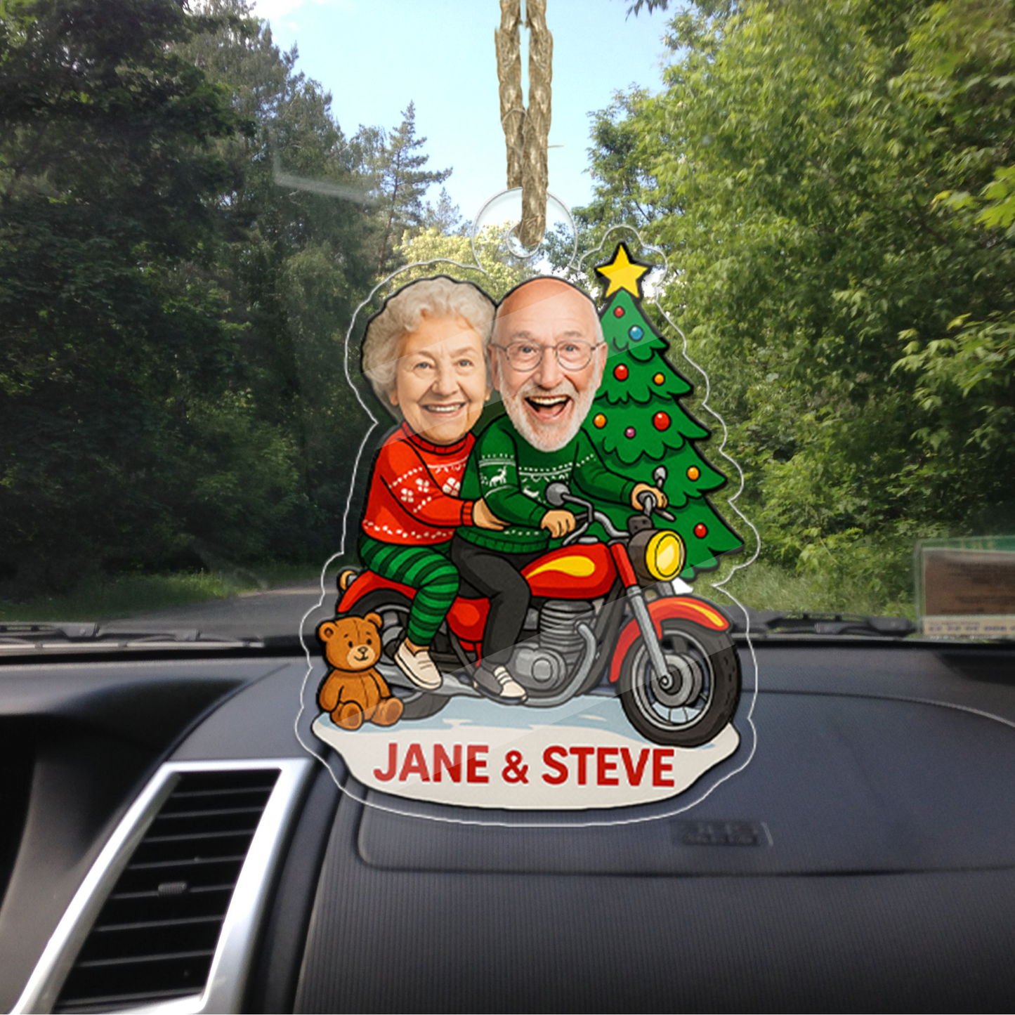 Personalized Couple Photo With Motobike Ornament, Custom Photo Together Since Christmas Ornament, Photo Gift For Anniversary