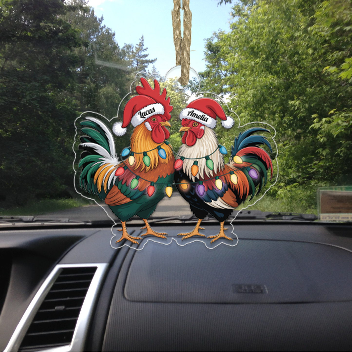 Custom Name Chicken Farm Couple