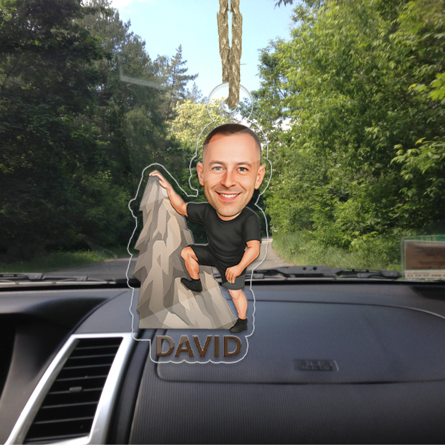 Custom Photo Climbing Acrylic Ornament, Mountain Climbing Christmas Ornament, Climber Christmas Ornament, Gift for Climbers