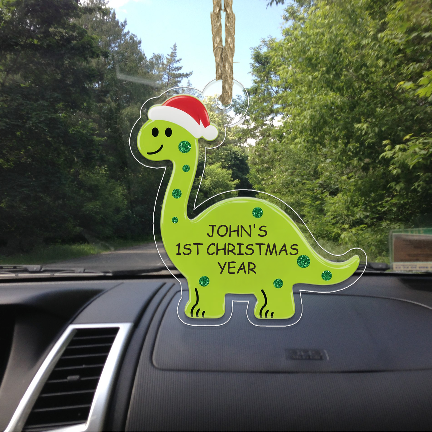 Personalized Dinosaur Baby's 1st Christmas Ornament, Christmas Decor, Baby's First Christmas Ornament Dinosaur for Boy, Gift for Baby Boy