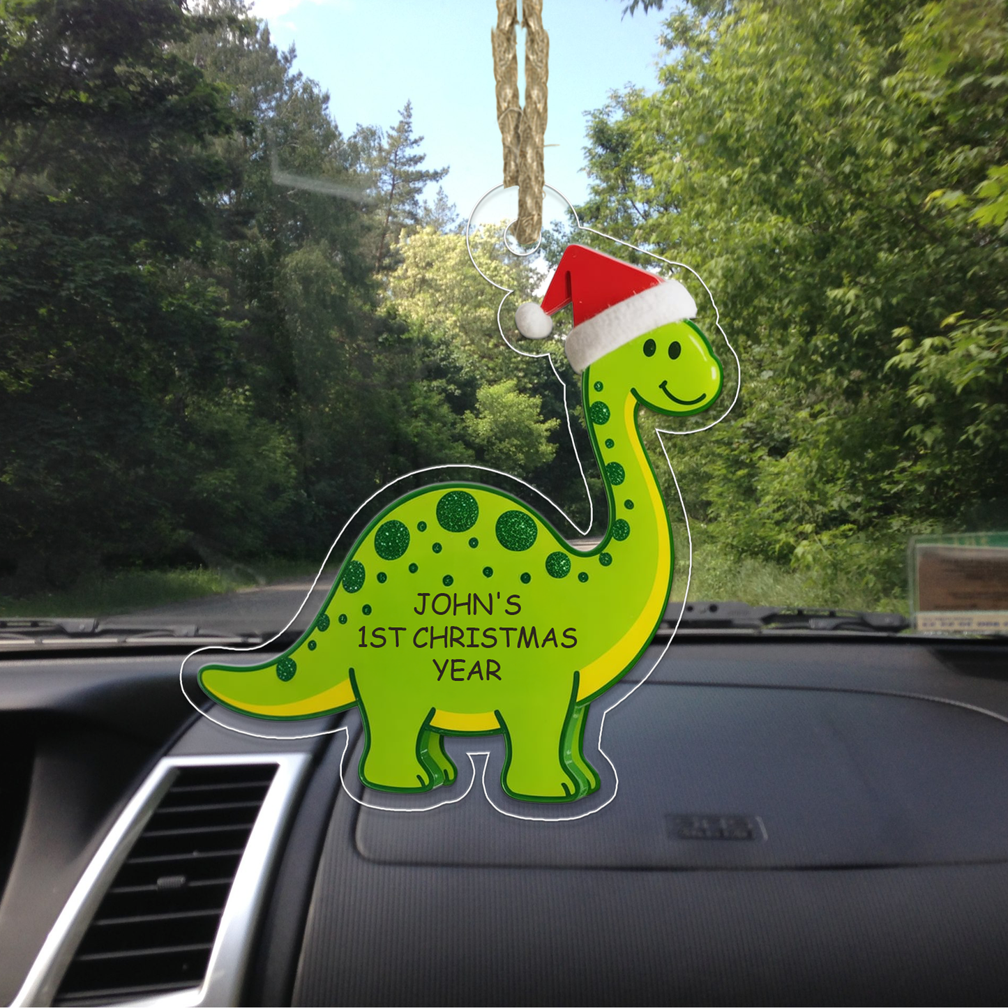 Personalized Dinosaur Baby's 1st Christmas Ornament, Christmas Decor, Baby's First Christmas Ornament Dinosaur for Boy, Gift for Baby