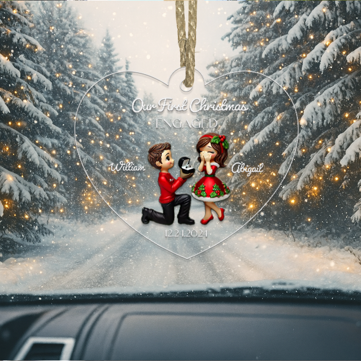 Custom Photo Couple Heart Shape