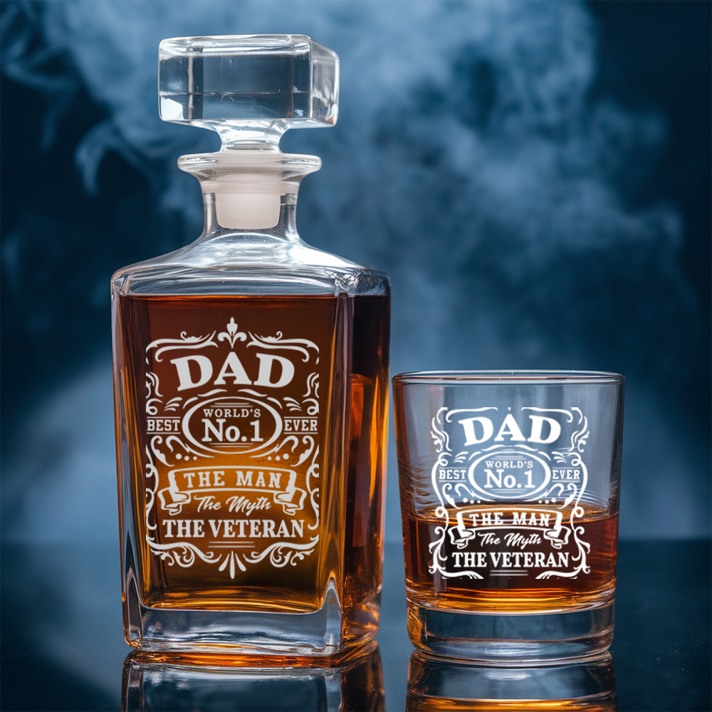 Personalized Uncle The Man The Myth The Legend Decanter and Glasses Set, Patriotic Gift for Veterans, Gift For Independence Day TND094
