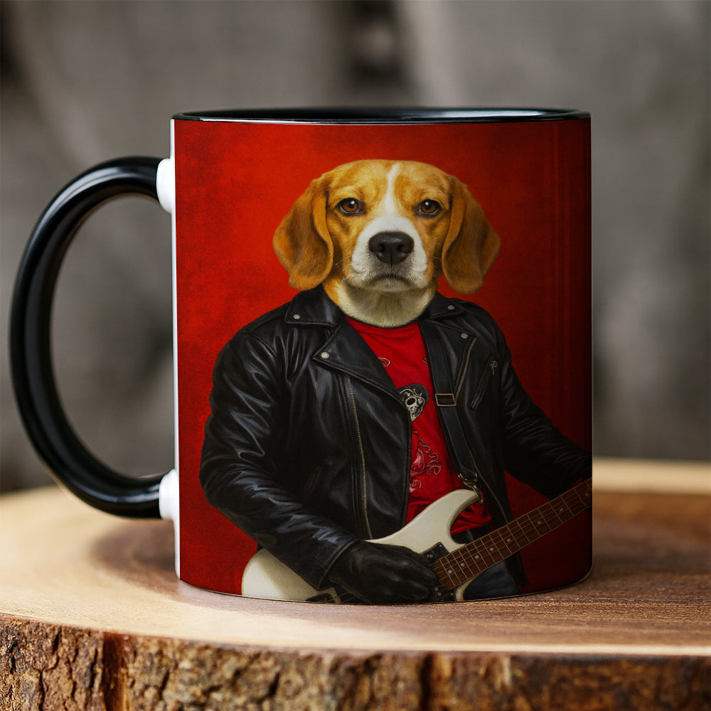 Custom Photo Guitarist Dog Mug Gift For Dog