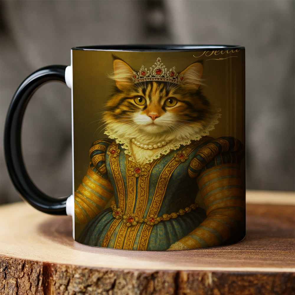 Custom Photo Sapphire Queen Cat Mug Gift For Cat Lovers