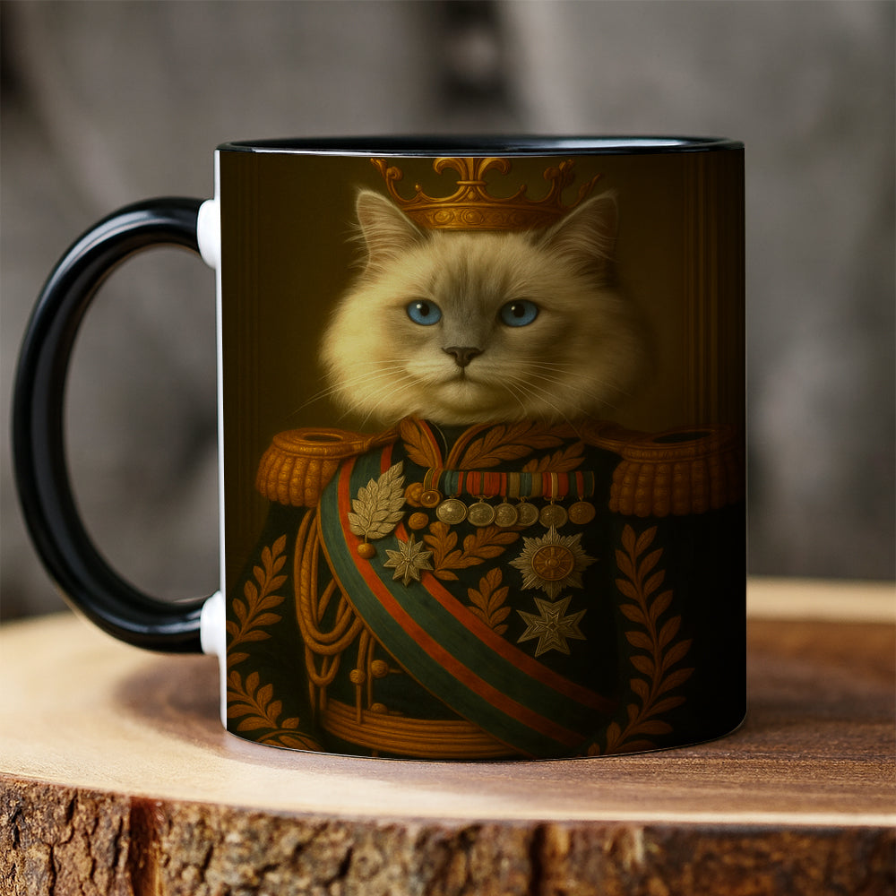 Custom Photo Cat King Crown Royal Mug _ Gift For Cat Lovers
