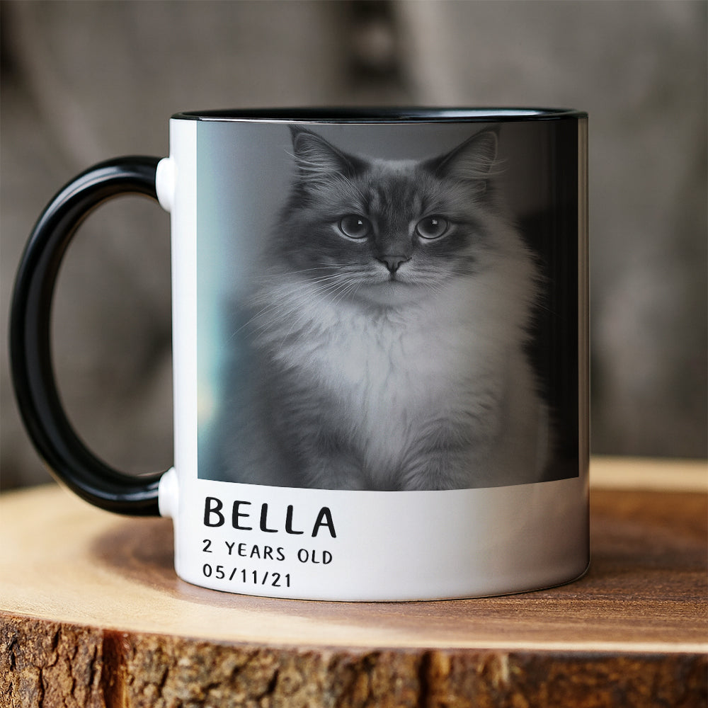 Custom Photo Polaroid Film MugGift For Cat Lovers