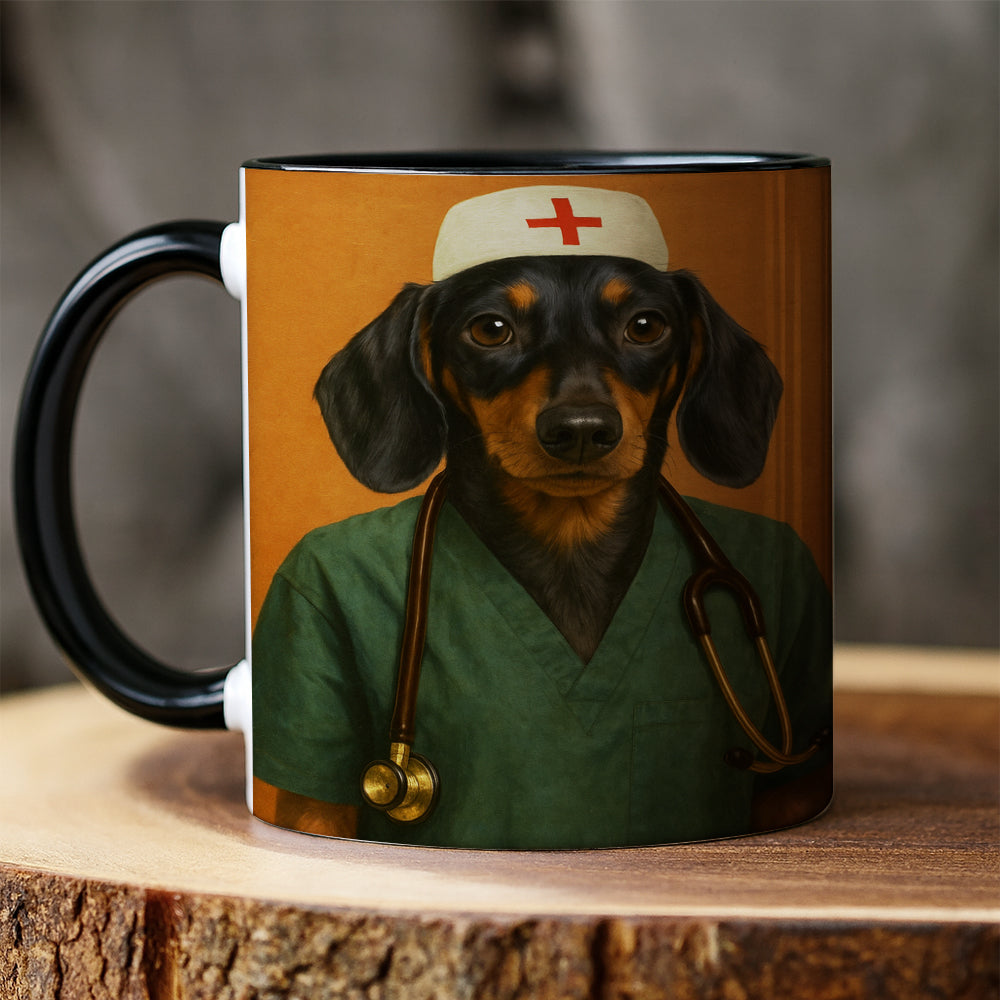 Custom Photo Nurse Dog Mug Gift For Dog Lovers