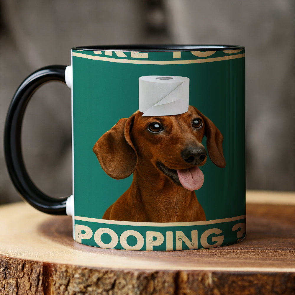 Custom Photo Funny Dog In Bathroom Mug