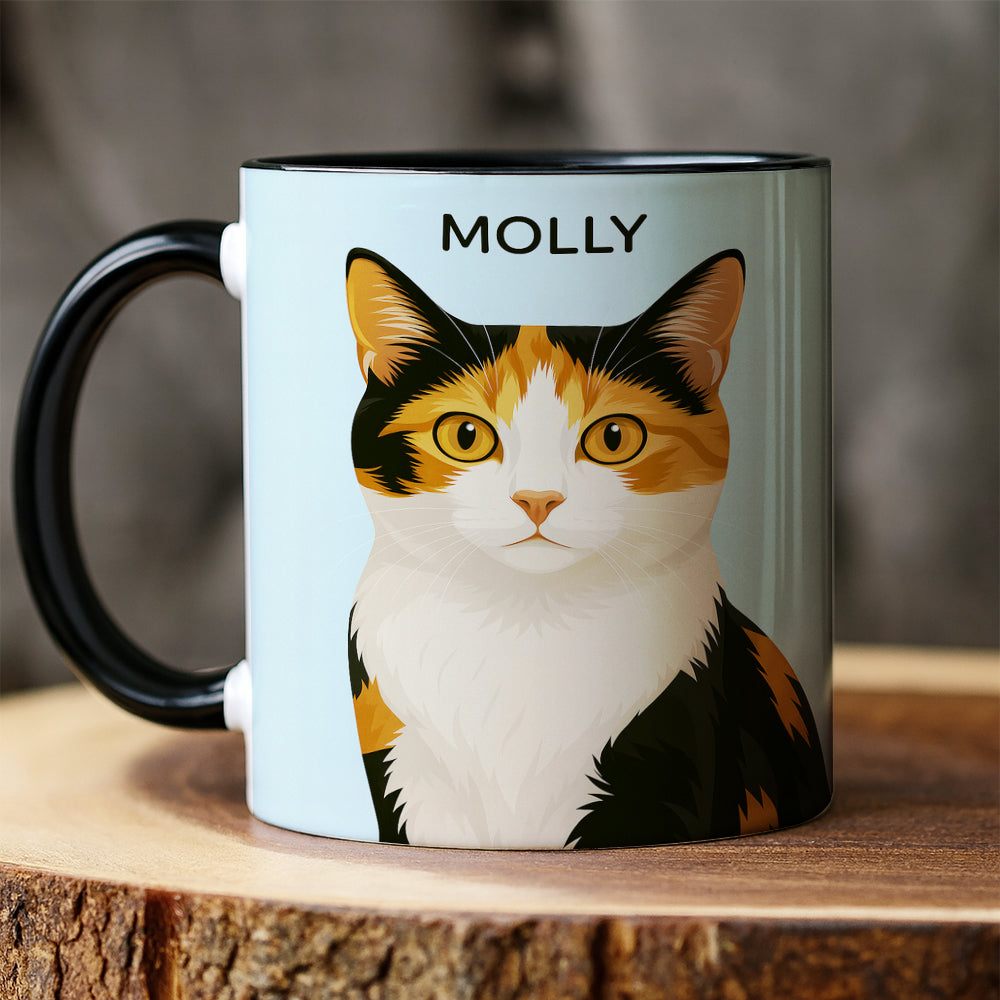 Custom Photo Minimalist Classic Cat MugGift For Cat Lovers