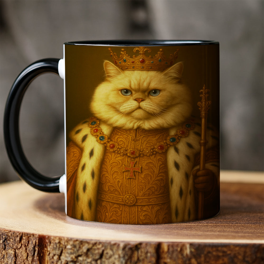 Custom Photo Cat King Royal Mug _ Gift For Cat Lovers