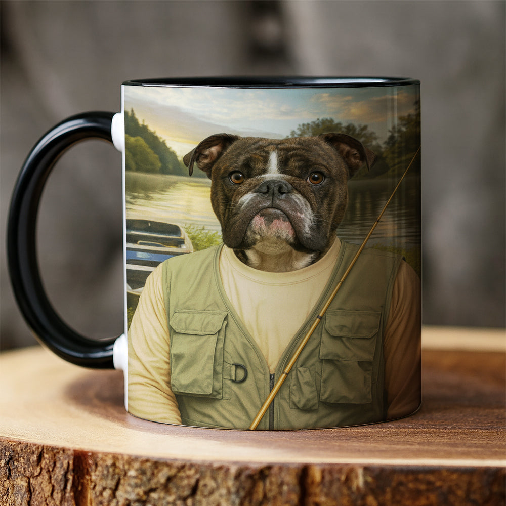 Custom Photo Fisherman Dog Mug
