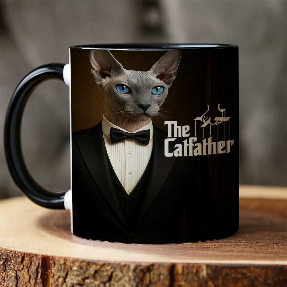 Custom Photo Cat Father Mug _ Gift For Cat Lovers