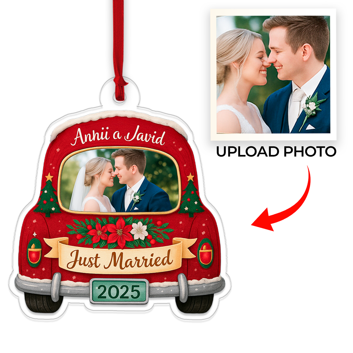 Custom Photo Wedding Just Married