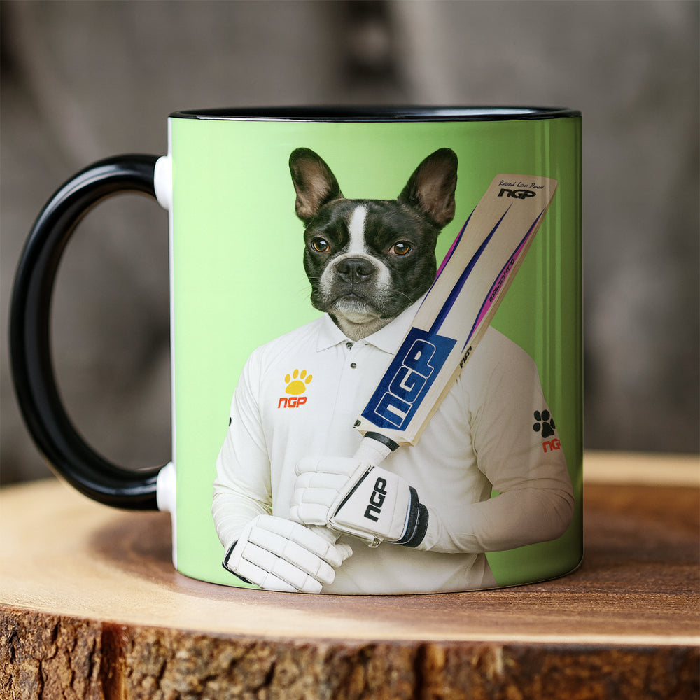 Custom Photo Cricketer Dog Mug Gift For Dog Lovers