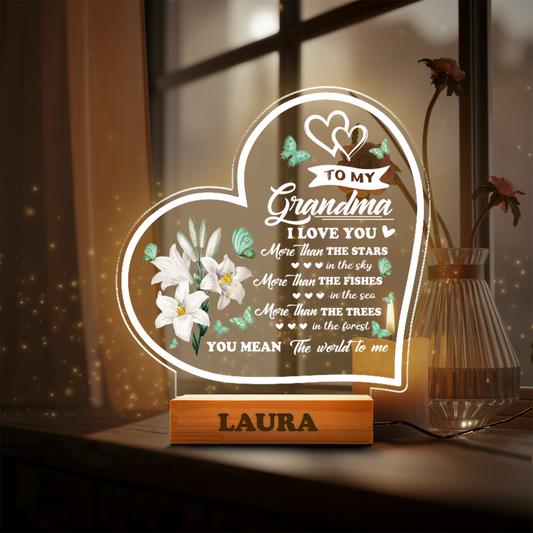 Aeluxlas Personalized Grandma Gifts from Grandkids, Night Light Gift For Nana, Mother's Day Gift, Gift for Grandma