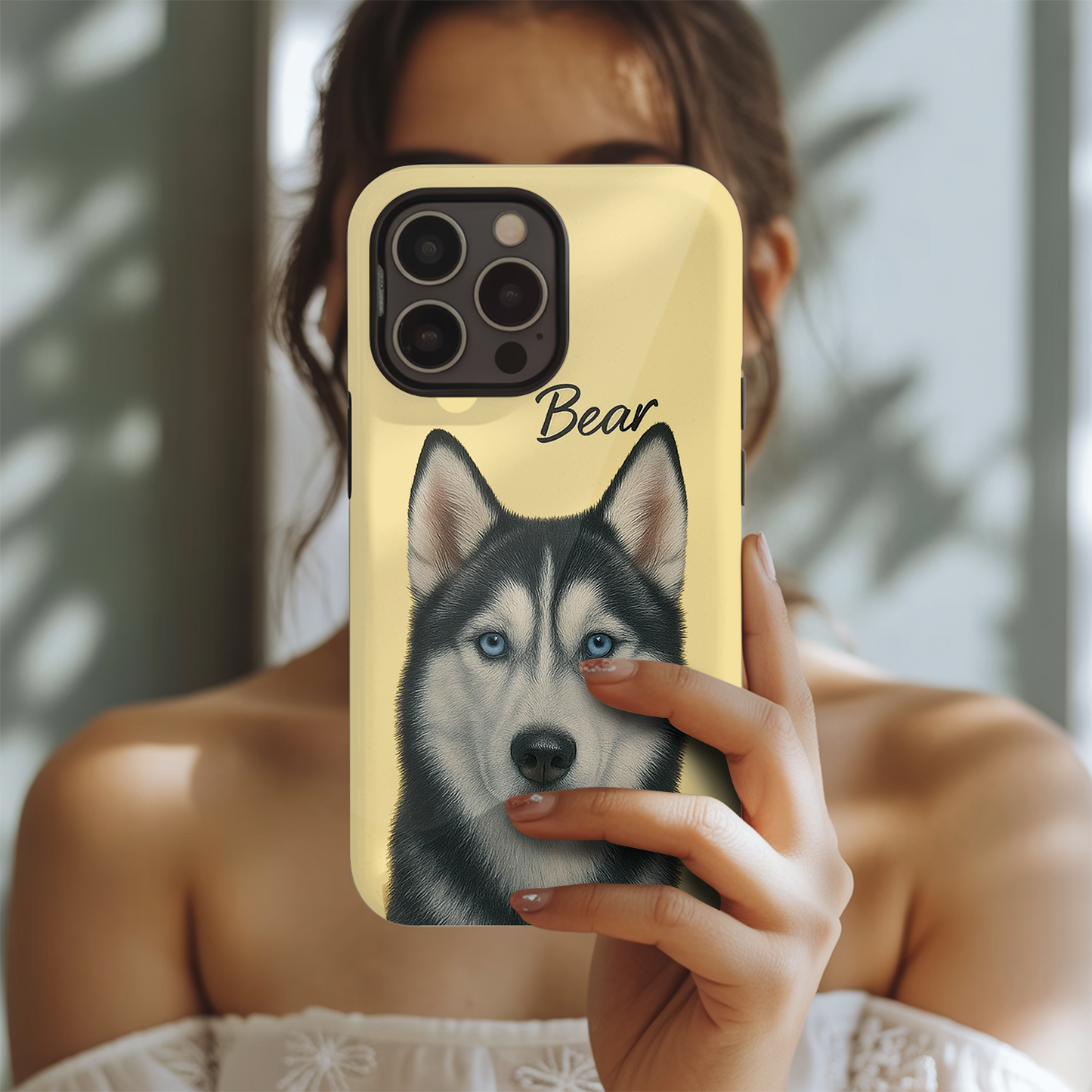 Custom Pet Lover Phone Case – Memorial Animal Design for Cat & Dog Owners THUC9909