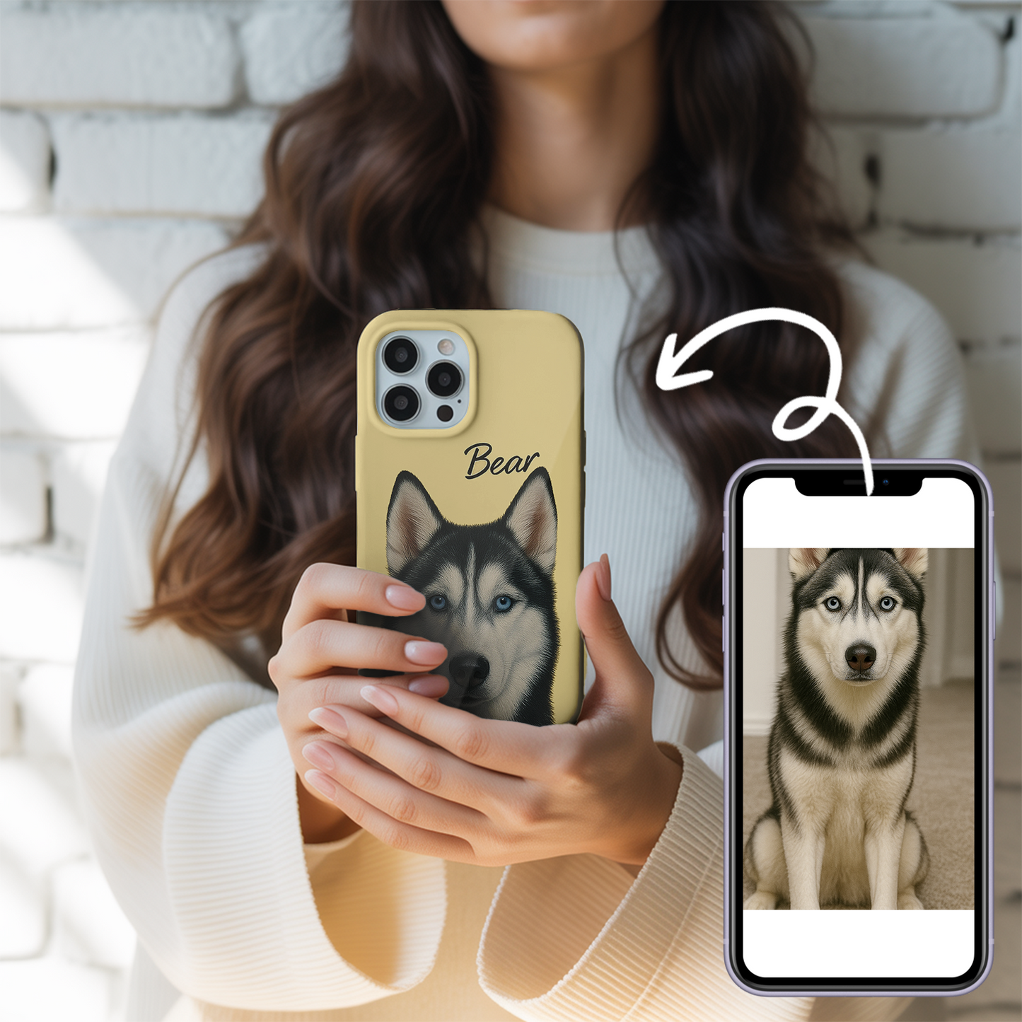 Custom Pet Lover Phone Case – Memorial Animal Design for Cat & Dog Owners THUC9909