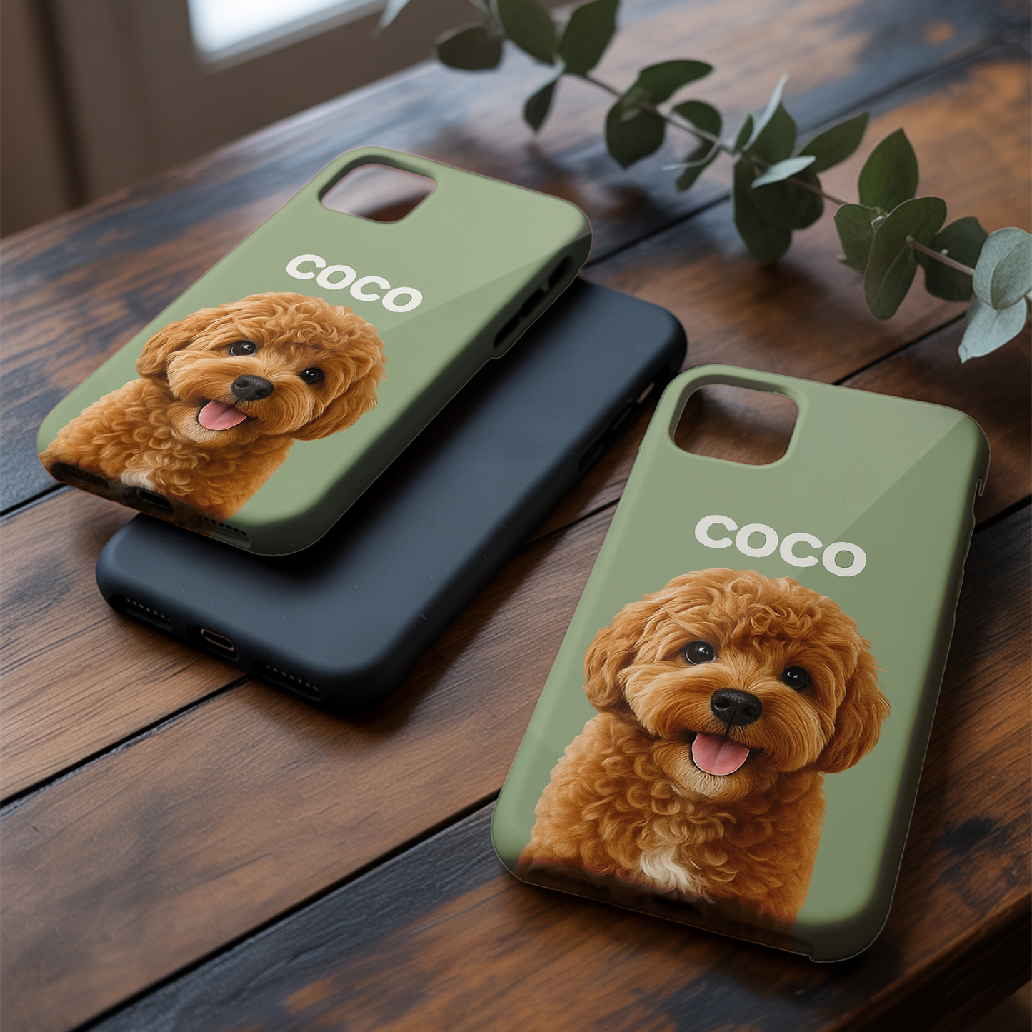Custom Pet Portrait Phone Case – Unique Memorial Gift for Dog & Cat Owners THUC9904