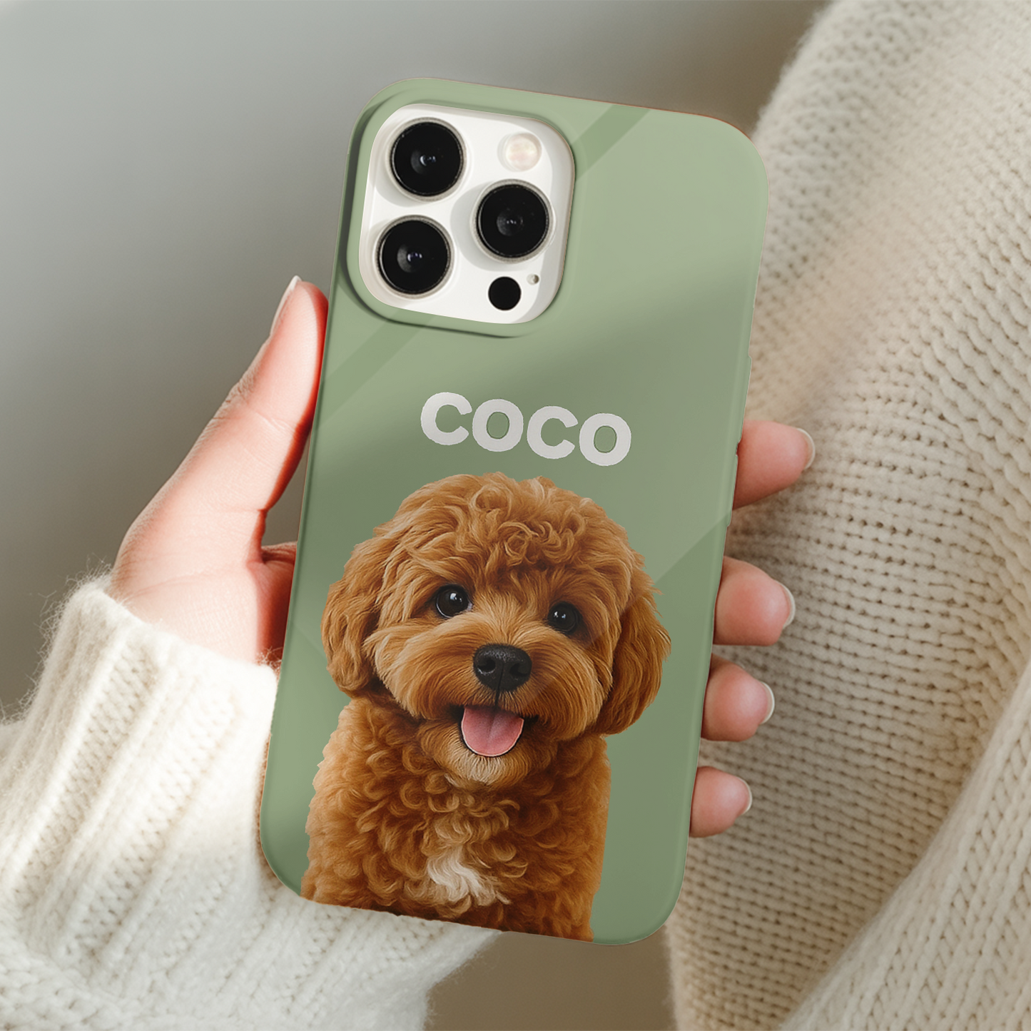 Custom Pet Portrait Phone Case – Unique Memorial Gift for Dog & Cat Owners THUC9904