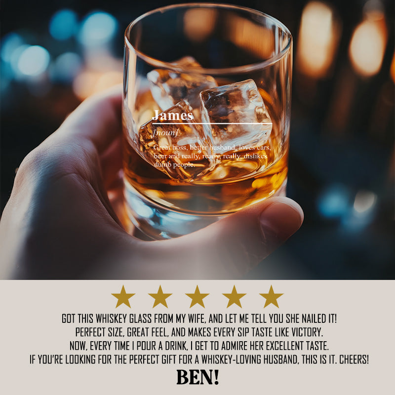 Personalized Name Definition Whiskey Glass, Gift For Friend, Gift Fos Husband, Retirement Gift TNG192