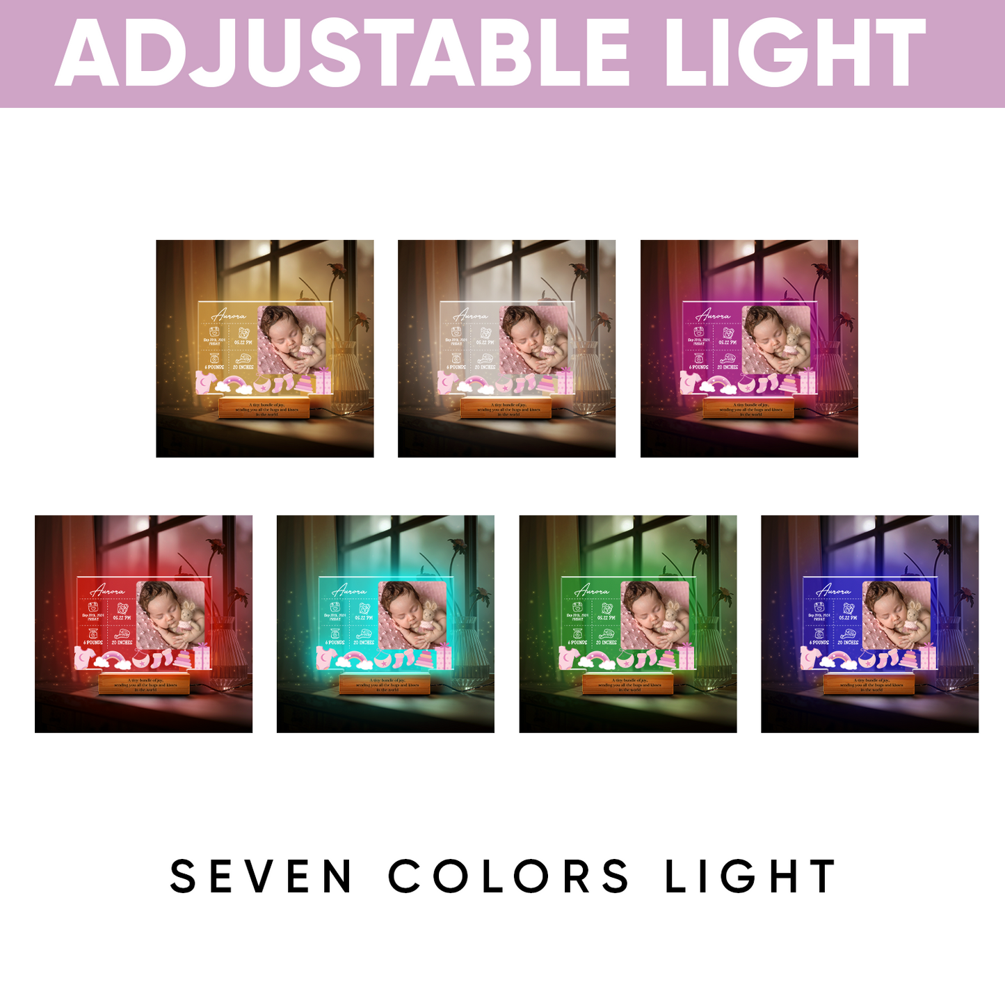TNN021 Custom Photo Baby Night Light, Personalized Acrylic Night Light With Photos, Kid Gift, Custom Photo Gift