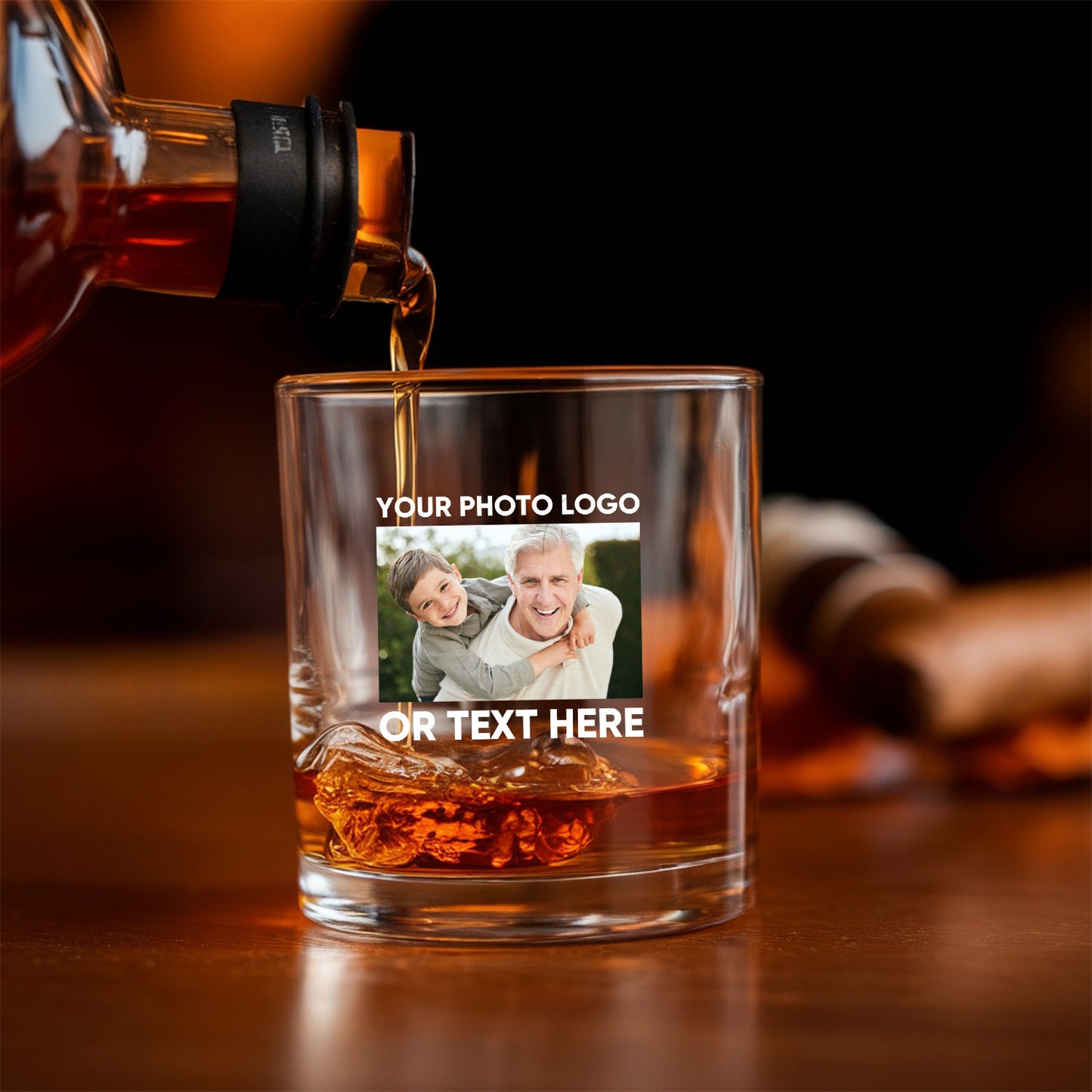 Custom Decanter, Personalized Whiskey Bottle, Photo On Decanter, Custom Gift For Men, Custom Whiskey Decanter