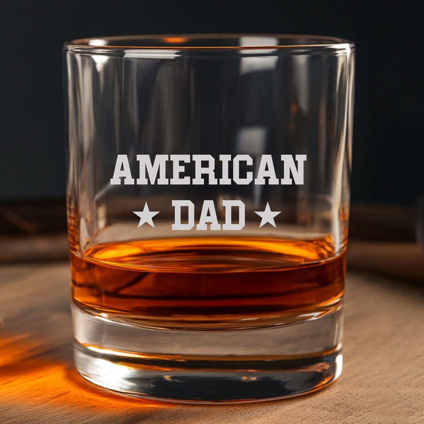 Personalized Dad With Kids Name American Flag Decanter Set, Gift For Veteran, Patriotic Gift, American Dad Gift TND081