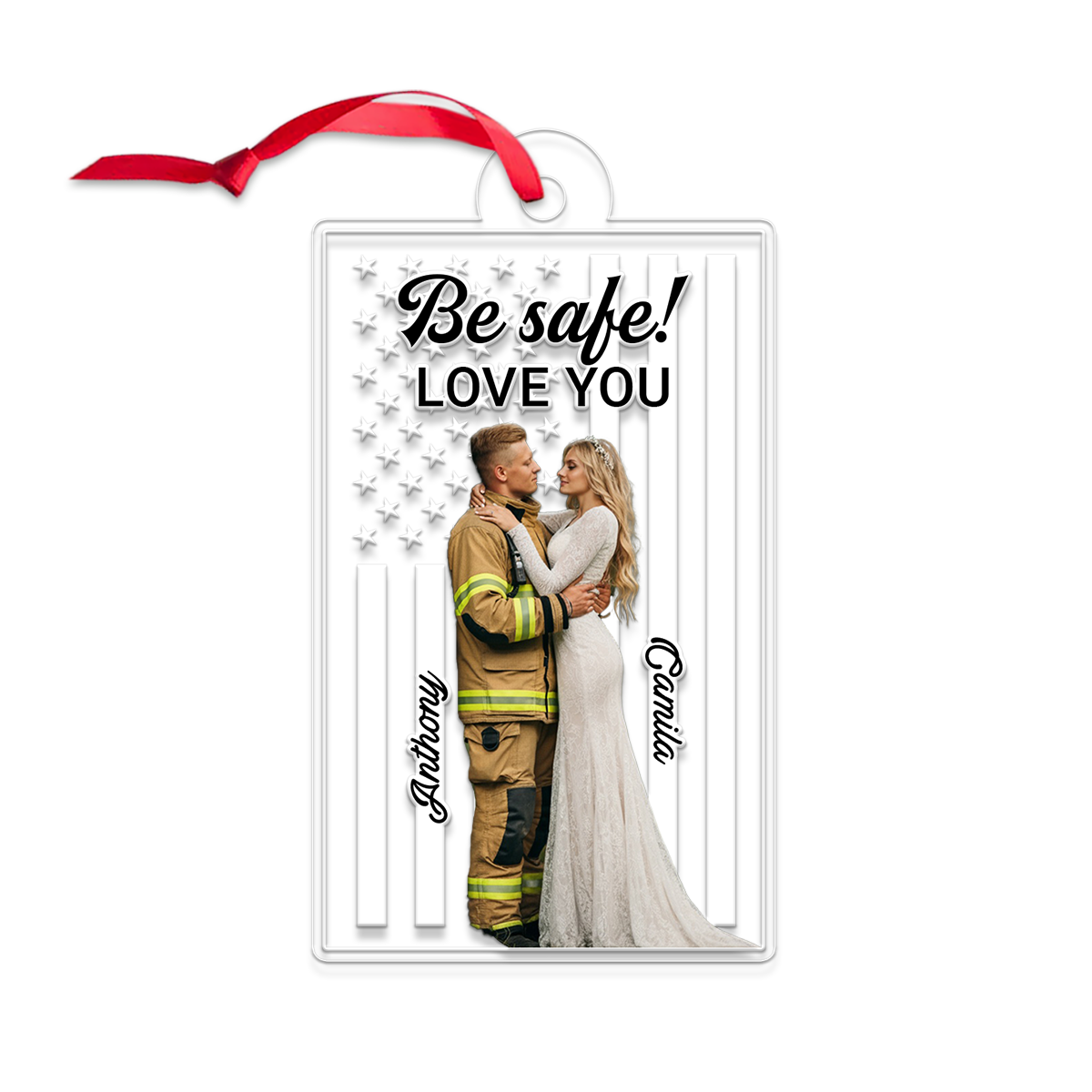 Custom Photo Firefighter Couple