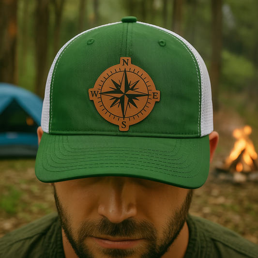 Compass Trucker Hat – Custom Directional Patch Cap – Richardson 112 Outdoor Adventure Hat VHA163