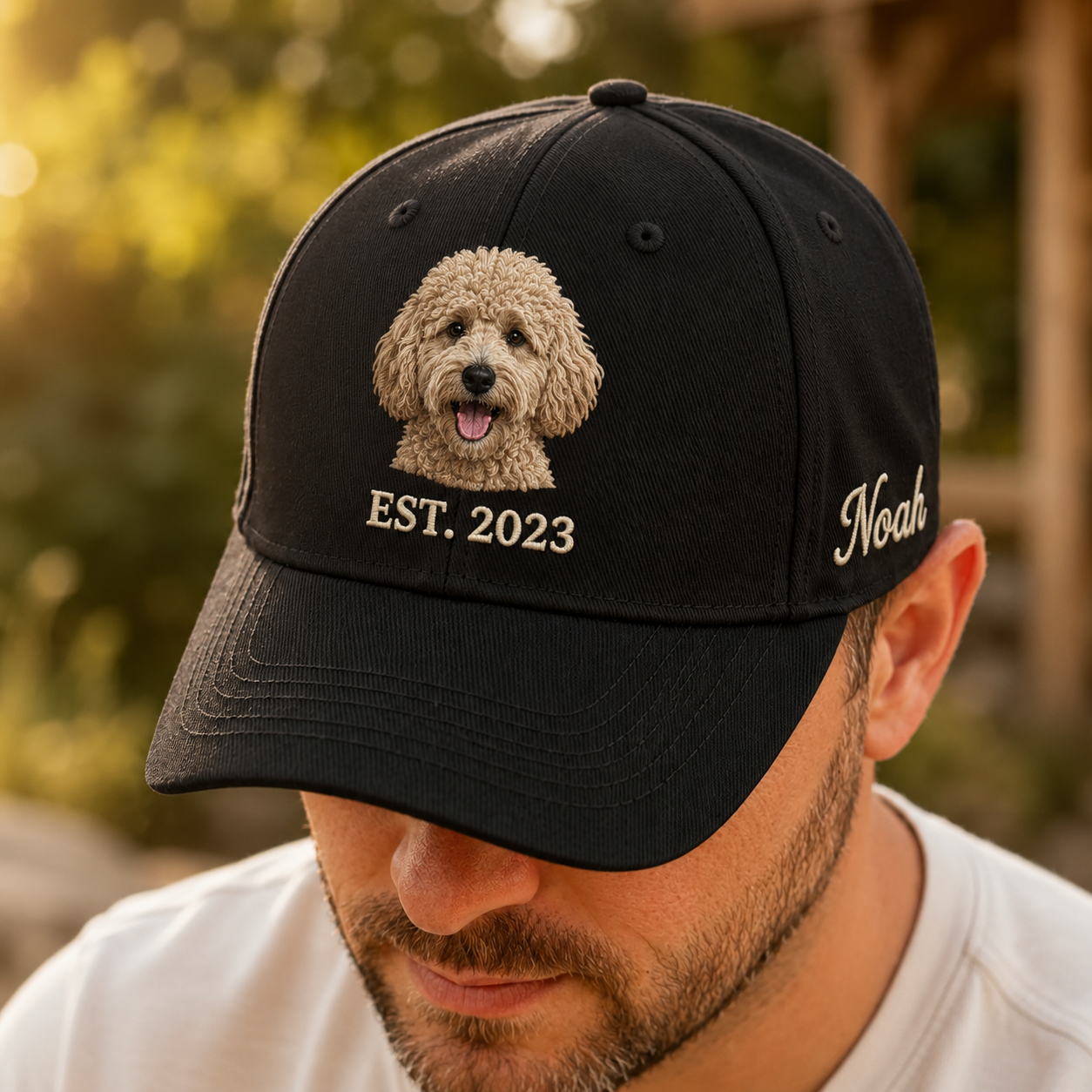 Custom Dog Face Embroidered Hat, Custom Embroidered Pet Portrait Hat | Gift For Dog Lover Pa99