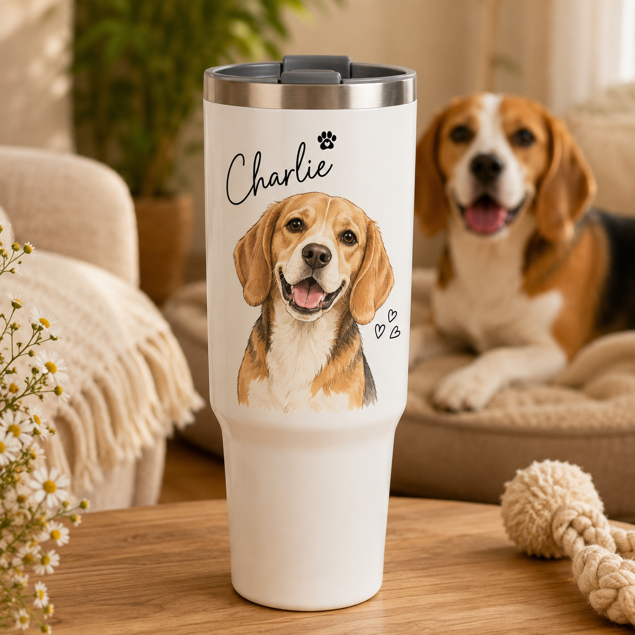 Custom Photo Dog 30oz Tumbler | Gift For Dog Lovers | Pet Lover Gifts TOM99