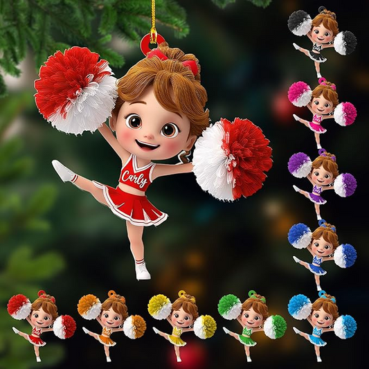 Custom Cheerleaders Style 17 Christmas Ornament