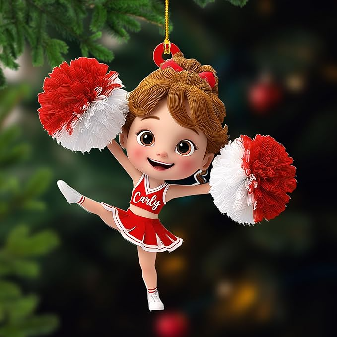 Custom Cheerleaders Style 17 Christmas Ornament
