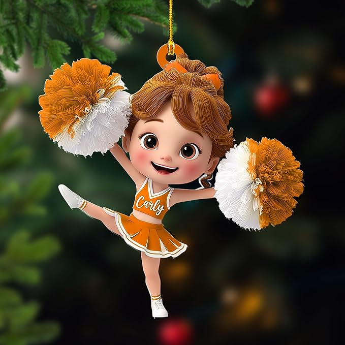 Custom Cheerleaders Style 17 Christmas Ornament