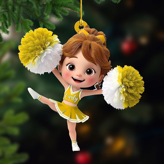 Custom Cheerleaders Style 17 Christmas Ornament