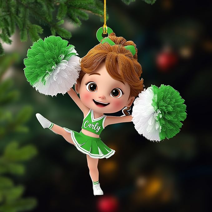 Custom Cheerleaders Style 17 Christmas Ornament