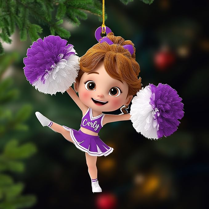 Custom Cheerleaders Style 17 Christmas Ornament