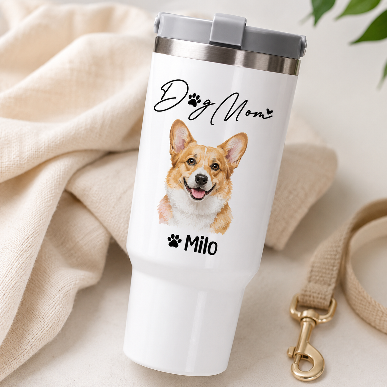 Custom Photo Dog Mom 30oz Tumbler | Gift For Dog Lovers | Pet Lover Gifts TOM99