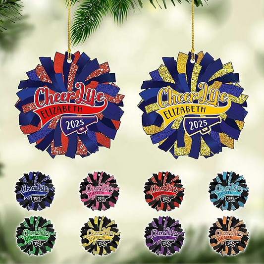 Custom Cheerleaders Cheerlife Christmas Ornament