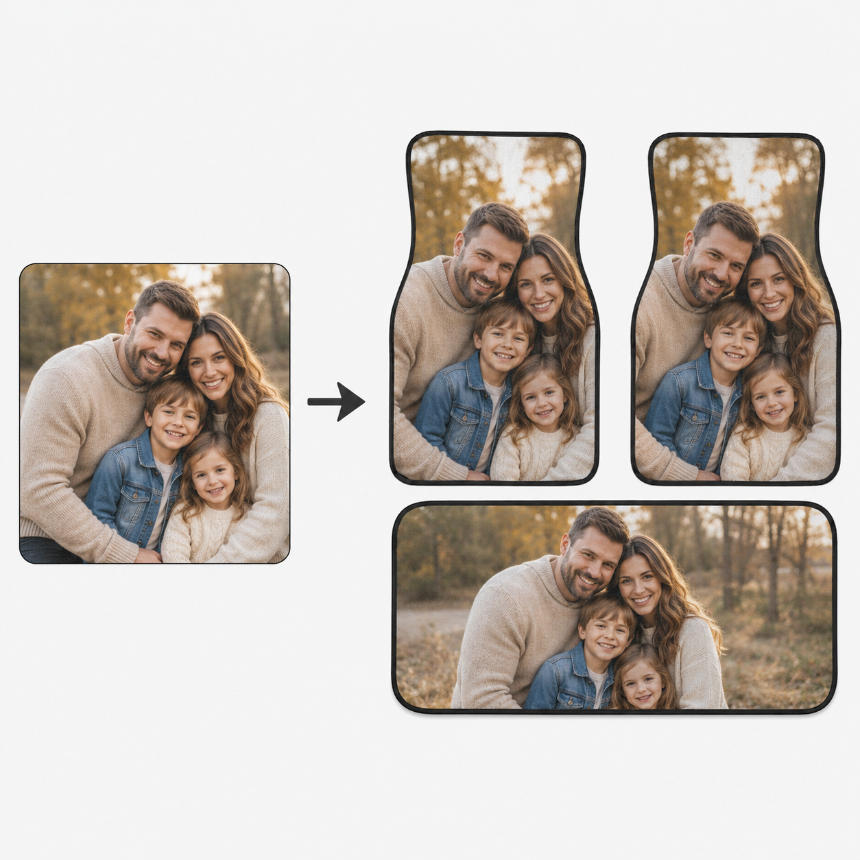 Personalized Dad Family Flannel Car Floor Mats, Custom Dad Floor Mats, Gift For Dad TOM99
