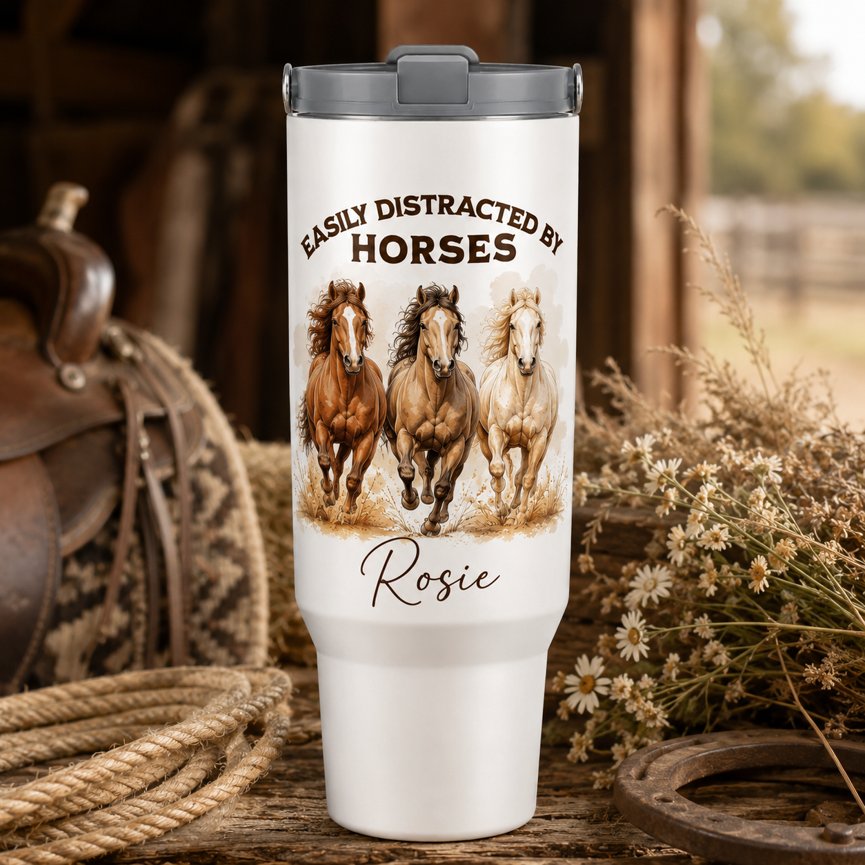 Custom Photo My Horse 30oz Tumbler | Gift For Horse Lovers | Pet Lover Gifts TOM99