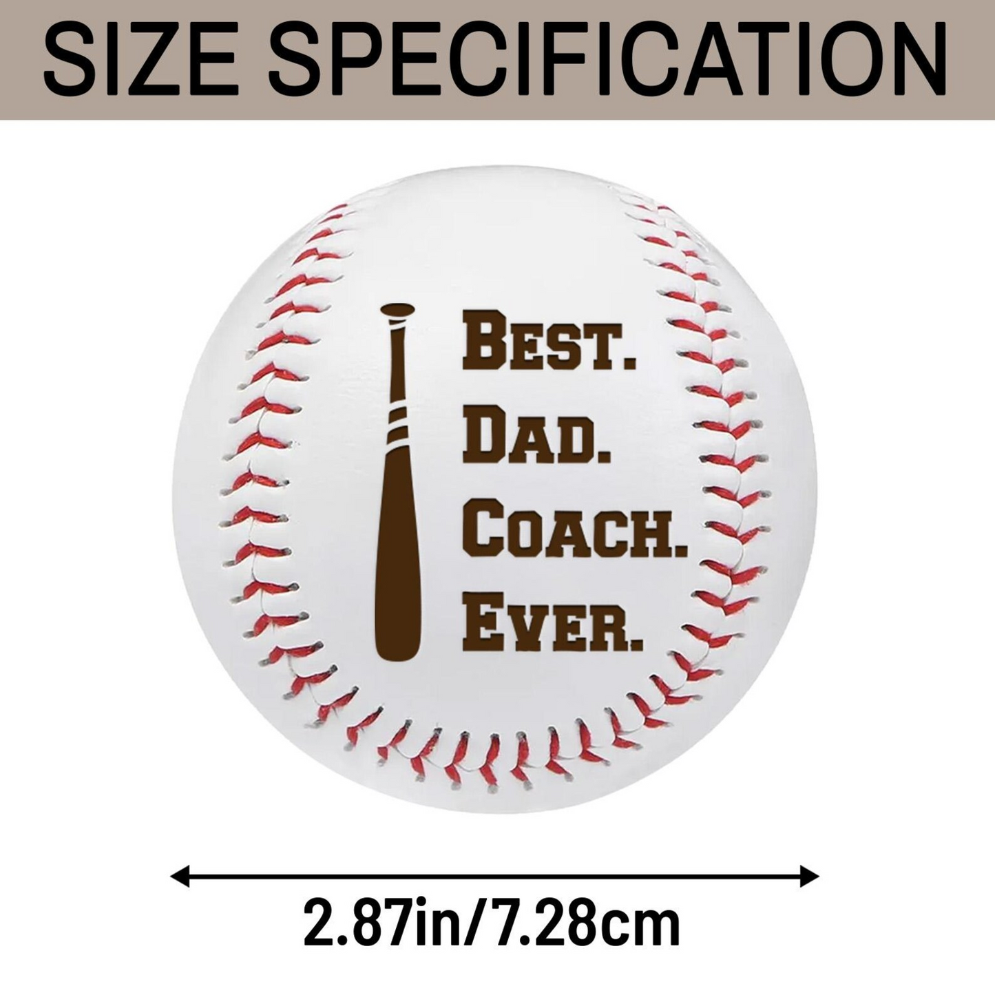 Personalized Best Dad Coach Ever Baseballs | Personalized Baseballs | Fathers Day Gift