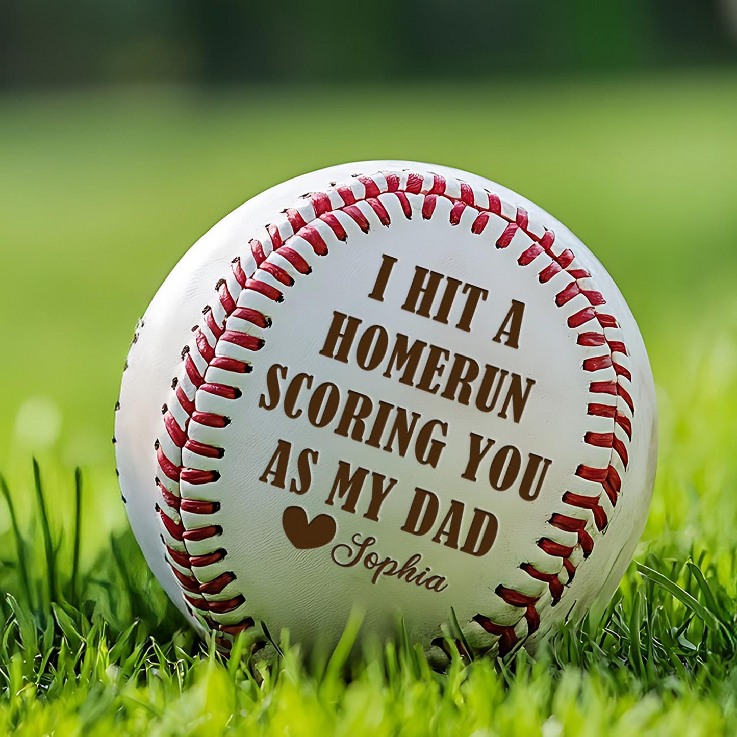 Personalized Hit A Homerun Scoring You As Dad Baseball | Fathers Day Baseball | Gift For Dad